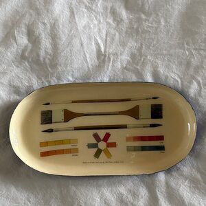 Art Themed Decorative Tray with Colorful Accents